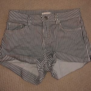 H&M Striped Jean Shorts